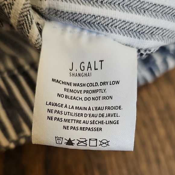 Brandy Melville JOHN GALT Black and White Striped Trousers - Picture 6 of 9